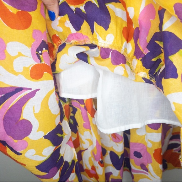 J. Crew Collection Ruffle-Sleeve Midi Dress in Curly Floral Pattern - Picture 12 of 14